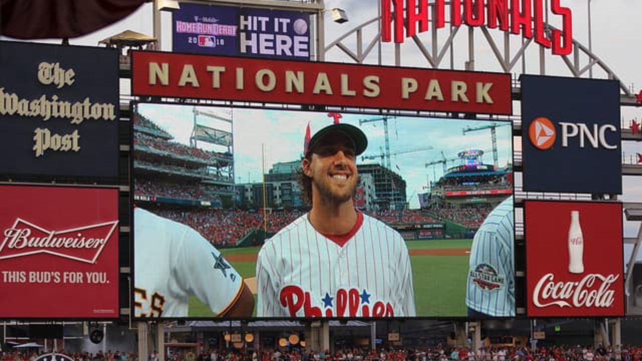 Aaron Nola Philadelphia Phillies 1980s Away Baseball Throwback 