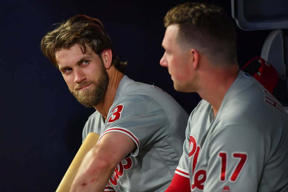 Phillies Nuggets: Bryce Harper, Rhys Hoskins out of the lineup
