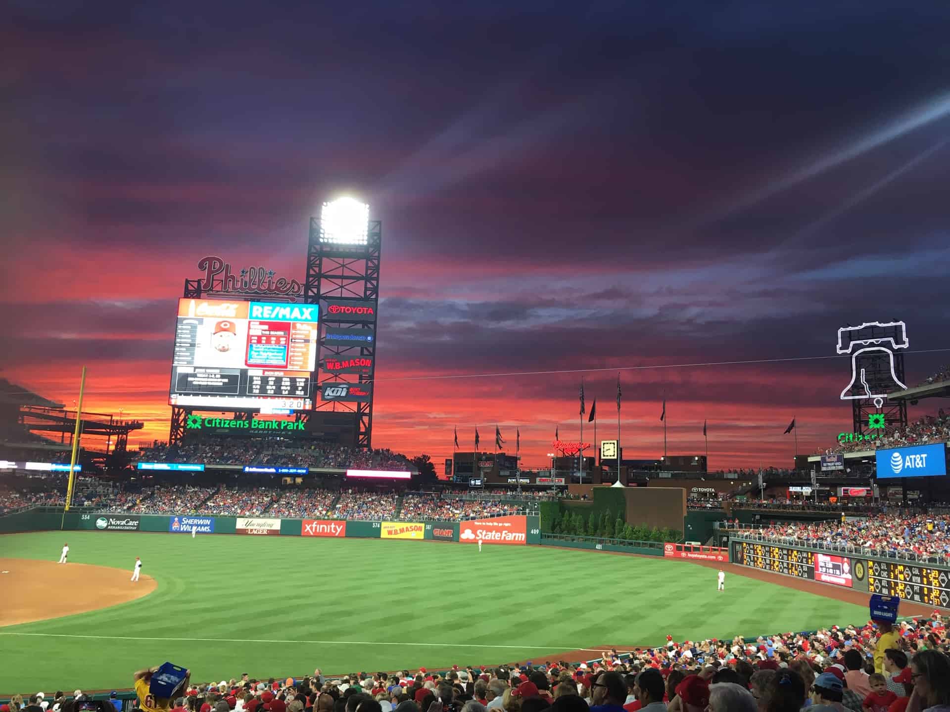 Citizen's Bank Park at sunset - Picture of Citizens Bank Park