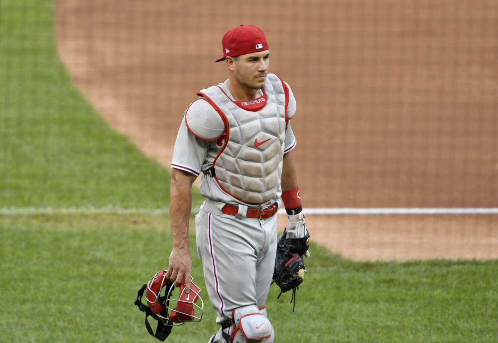 A tricep injury could keep J.T. Realmuto out of the lineup Friday   Phillies Nation - Your source for Philadelphia Phillies news, opinion,  history, rumors, events, and other fun stuff.