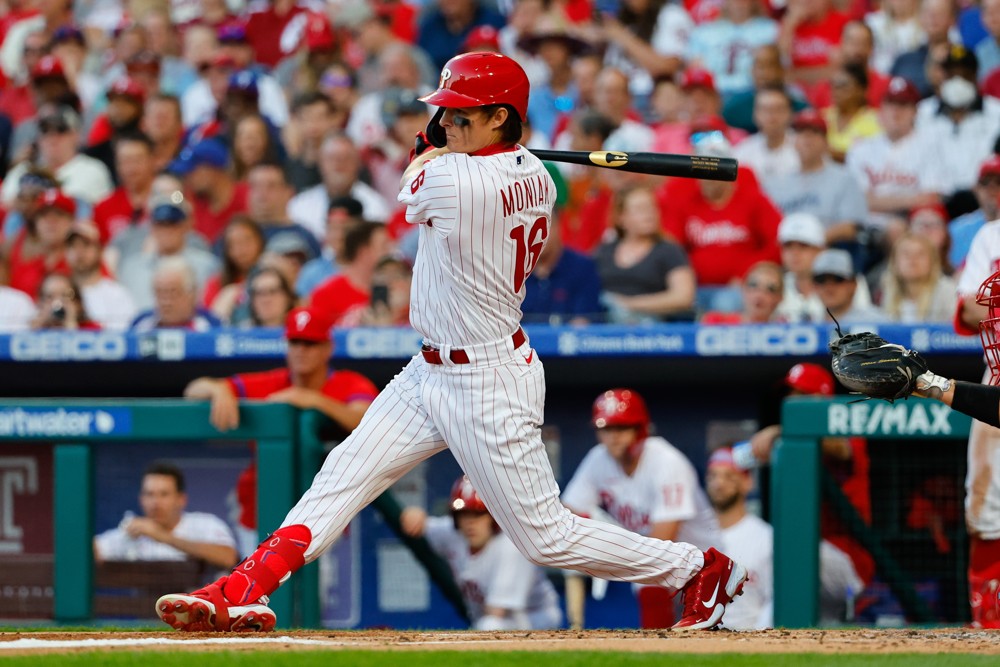 Who is Darick Hall and why is he batting cleanup for the Phillies on  Wednesday night?