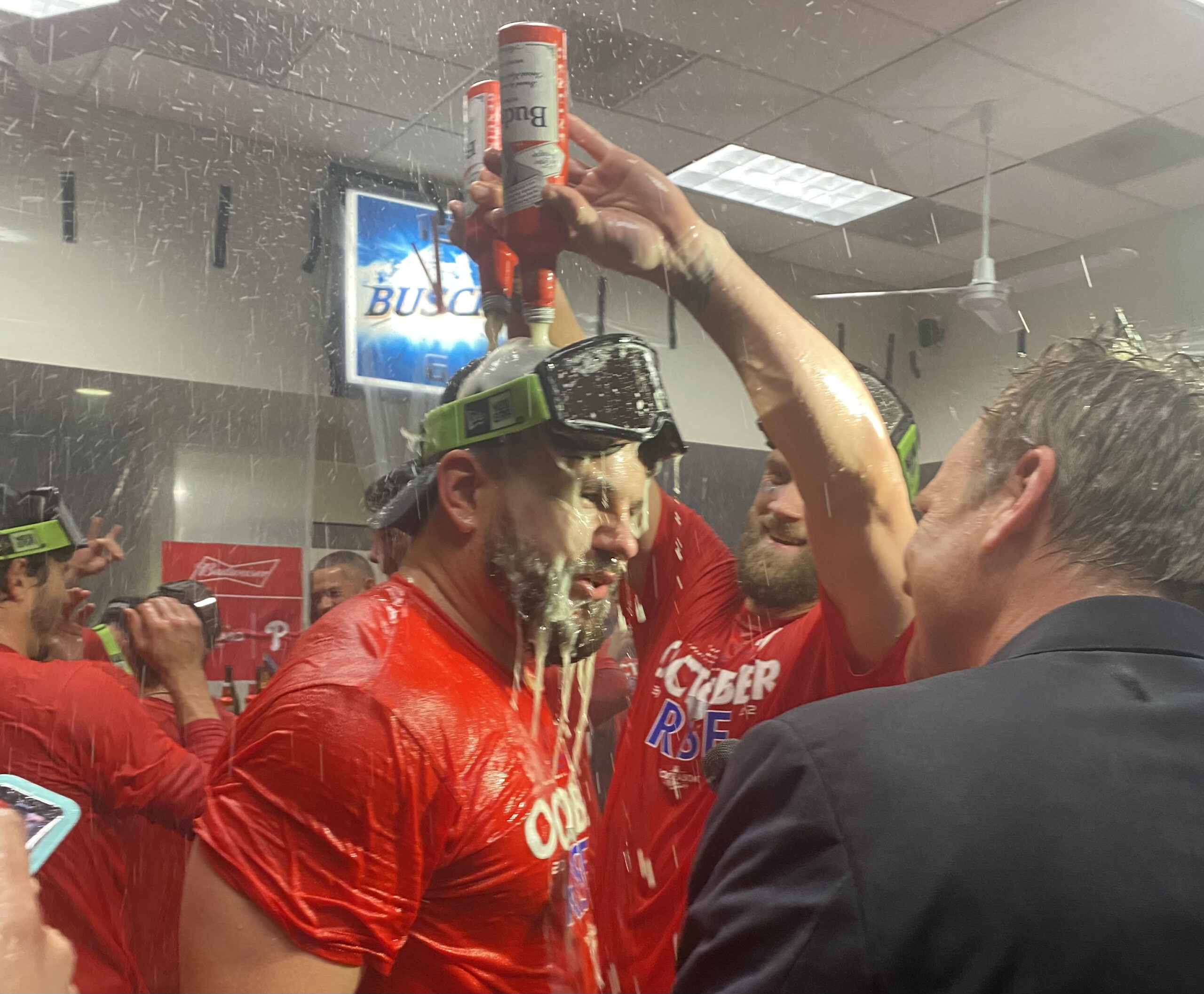 WATCH: Phillies locker room celebration while the internet reacts