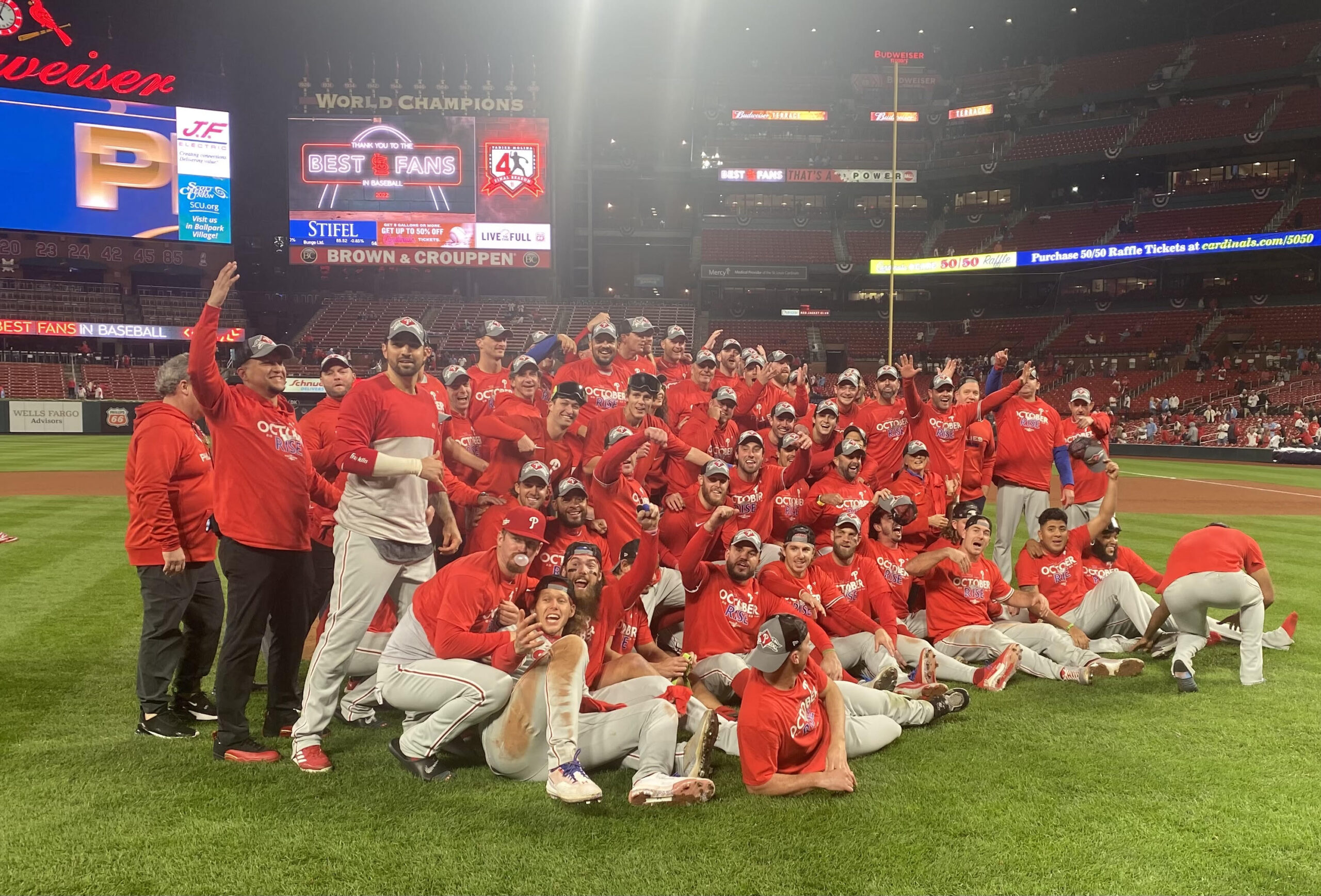 WELCOME BACK TO RED OCTOBER 2023 PHILADELPHIA PHILLIES POST SEASON